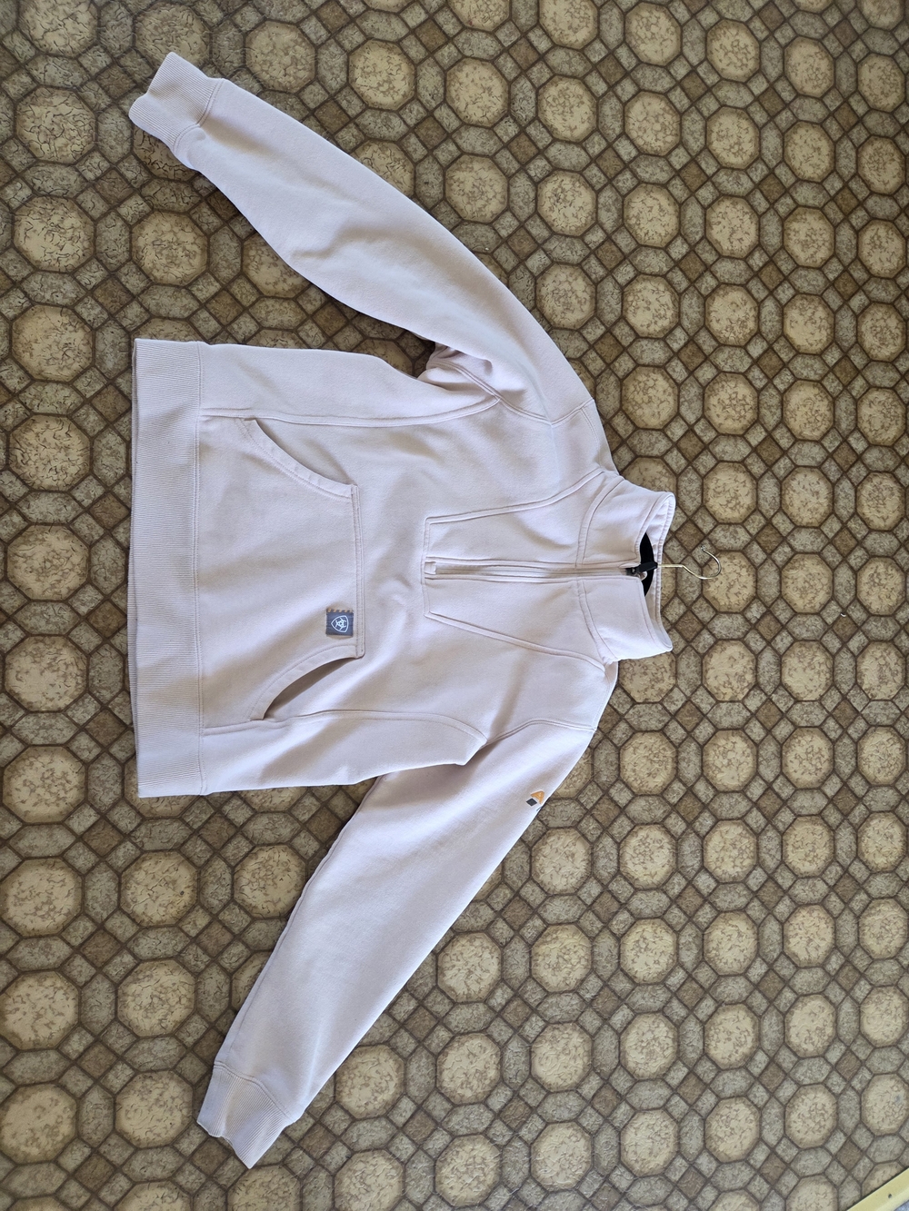 Ladies' Pale Pink Ariat Half-Zip Pullover Sweatshirt